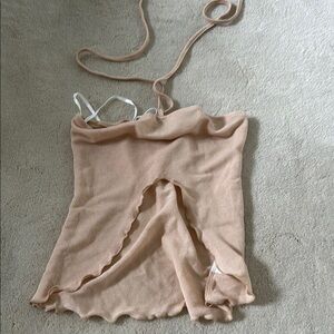 Tan Knit Tube Top